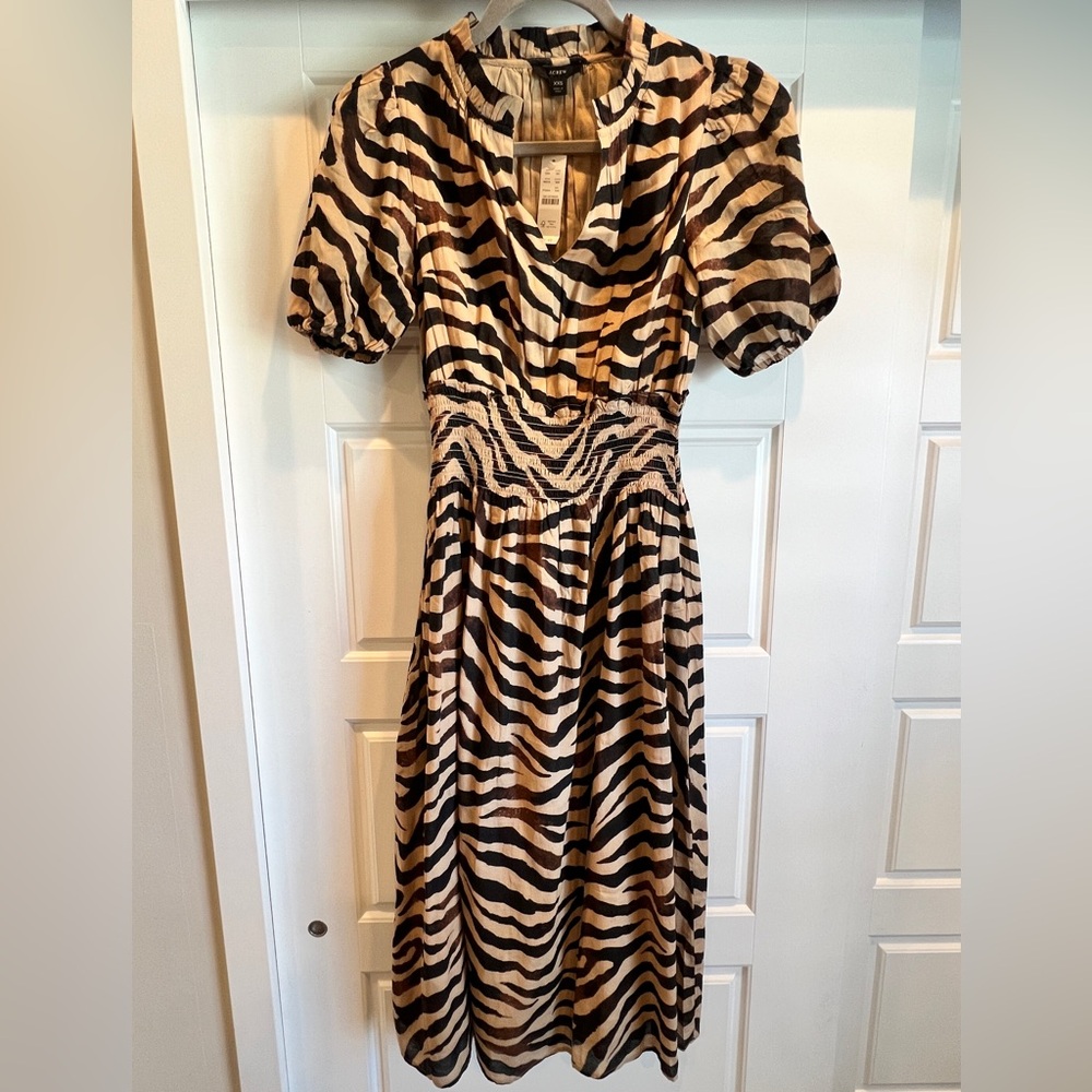 NWT Jcrew Animal print dress XXS